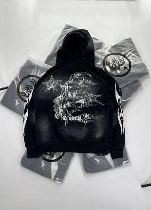 tangram SLANT LOGO RIP-STOP JACKET XL 黒 VERTICAL SLANT LOGO DOUBLE KNIT FULL ZIP HOODIE BLACK TGA-MF41
