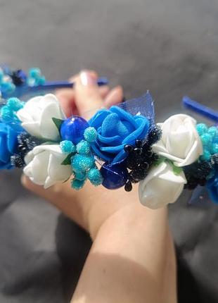 Обруч з квітами 4