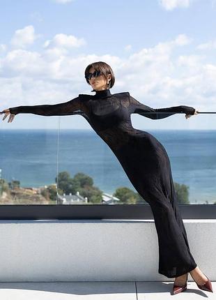 3 кольори! жіноча максі сукня у сіточку, облягаюча, базова, футляр, довге плаття з сітки, сітка, з принтом, вечірня, базова, гольф, прозора