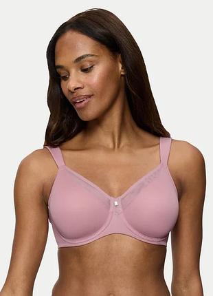 Розкішний, базовий, бюстгальтер, в бузковому, кольорі, від дорогого бренду: triumph