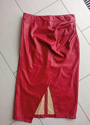 Юбка эко кожа