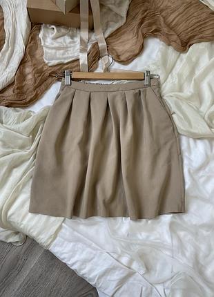 Міні спідничка беж юбка