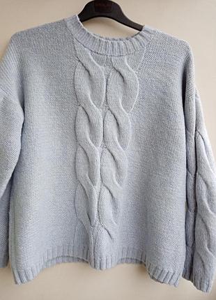 Кофта мирер вязаная голубой цвет