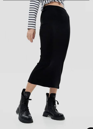 Юбка миди в рубчик