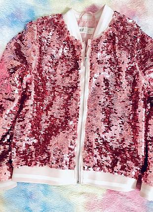 Роскошный бомбер h&amp;m для девочки, новый