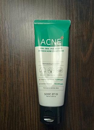 Пінка для вмивання acne від some by mi
корея оригінал