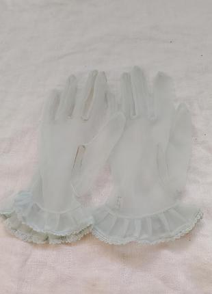 Винтажные прозрачные перчатки. маленький размер