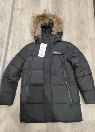 Куртка зимняя удлиненная детская.размер на рост 140,146,152,164.красивое качество!