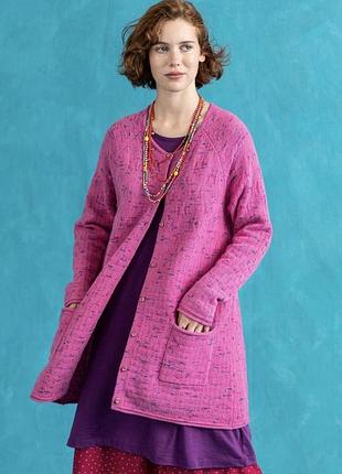 Gudrun sjöden кардиган пальто 100% вовна а сілуєт з кишенями