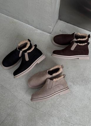 Жіночі злегка утеплені лофери на підошві