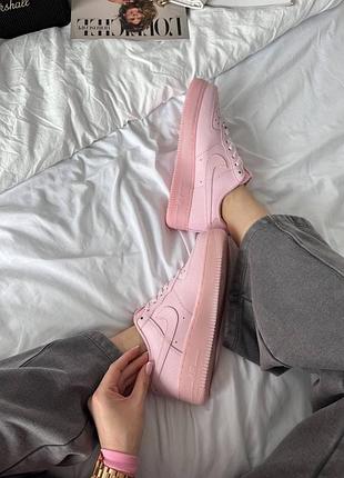 Кроссовки женские розовые с кожи осенние весенние летние