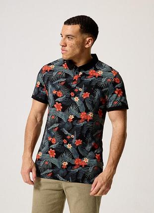 Футболка поло pepco у квітковий принт