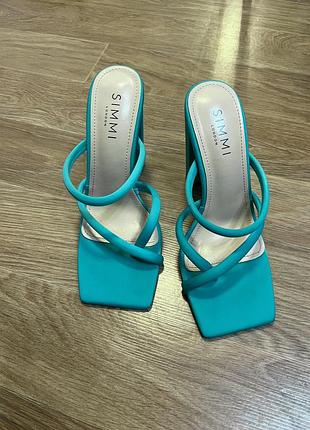 Бірюзові босоніжки simmi london
