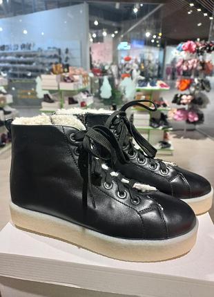 💛ортопедичні високі кеди, тедді, натуральна шкіра, розмір 37