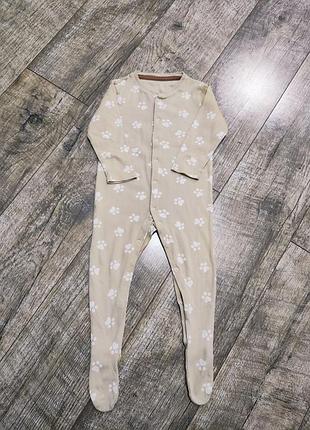 Человечек, слип хлопковый, primark, р. 80-86, 12-18мис., длина 69см