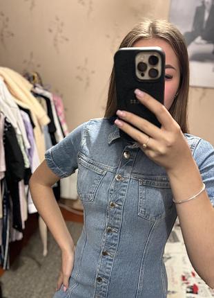 Джинсова сукня zara 2