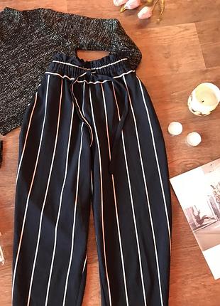Штаны в полоску zara