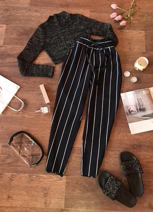 Штаны в полоску zara