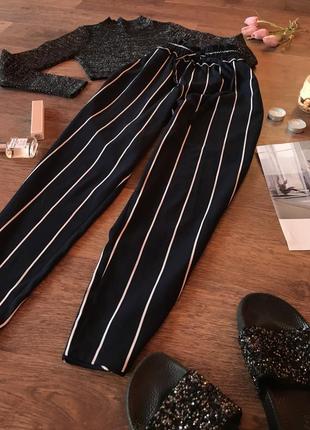 Штаны в полоску zara