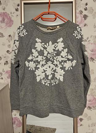 Світшот з букльованими квітами