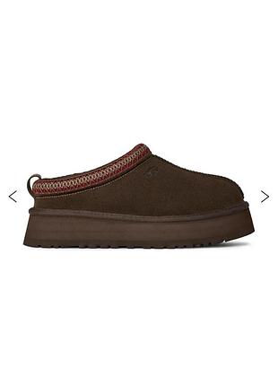 Замшеві тапочки ugg tazz platform ii коричневі 1174471.ddc
