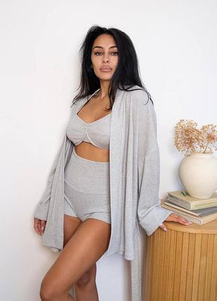 Пижамный костюм тройка