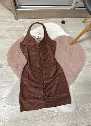 Блискуча люрексна сукня від h&m