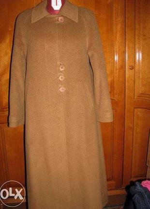 Пальто утепленное кашемир цвет кэмел1 фото