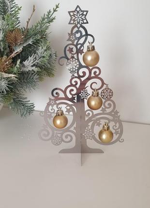 Статуэтка металлическая елка. новогодняя елочка