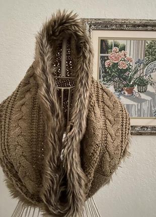 Актуальный снуд-шарф,капор laura ashley4 фото
