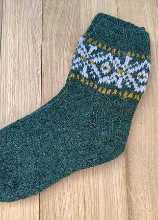 Шерстяные носки с жаккардом