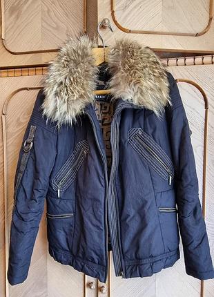 Куртка женская деми черная basic edition размер 46 l короткая с мехом