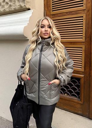 Тепла куртка батал осіння куртка великого розміру зимова куртка бронза