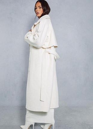 Тёмюплое пальто макси