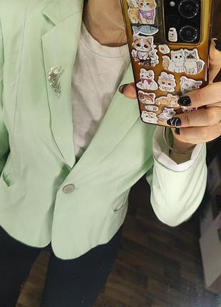 Мятный пиджак жакет