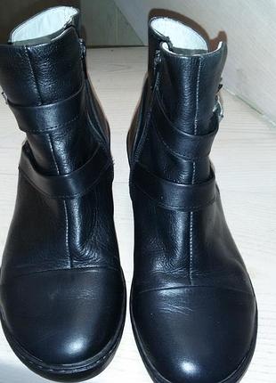 Green comfort (дания) - современные кожаные черные ботинки р. 36 (23 см)