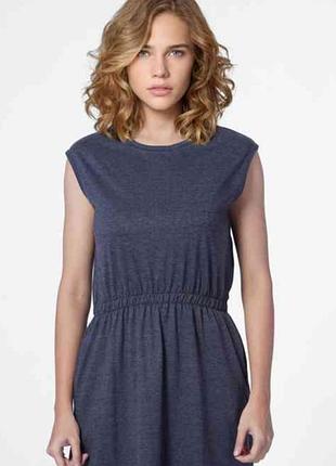 Синие платье эска с карманами