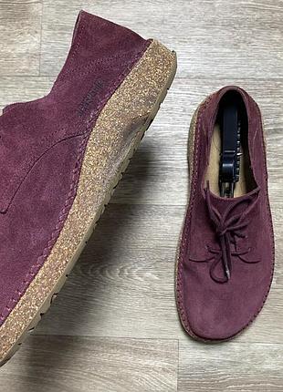 Birkenstock gary maroon suede leather derby eu 43 4