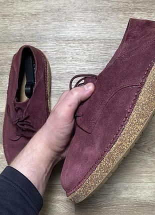 Birkenstock gary maroon suede leather derby eu 43 5