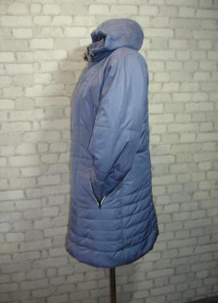 Тёплое пальто с капюшоном 46-48 р4 фото