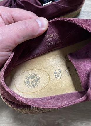 Birkenstock gary maroon suede leather derby eu 43 10