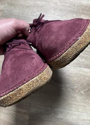 Birkenstock gary maroon suede leather derby eu 43 7