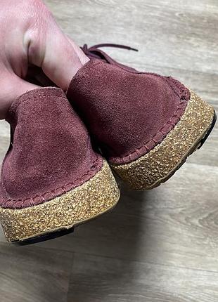 Birkenstock gary maroon suede leather derby eu 43 8