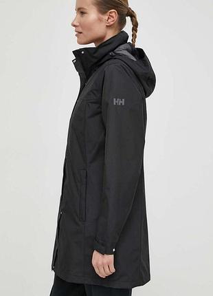 Оригінальна жіноча вітровка дощовик helly hansen чорна водозахисна водовідштовхувальна водостійка мембранна непромокальна куртка хелі хенсон _1
