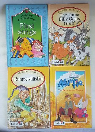 Підбірка з 4 книжок англійською мовою видавництва ladybird казки і пісеньки для дітей