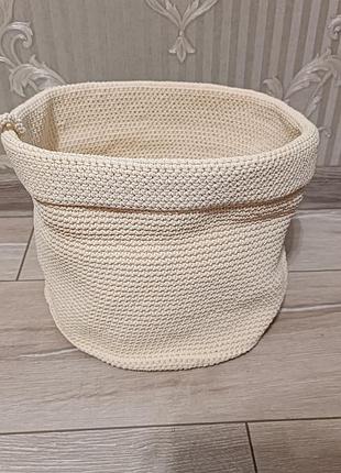 В'язаний кошик / органайзер для зберігання речей