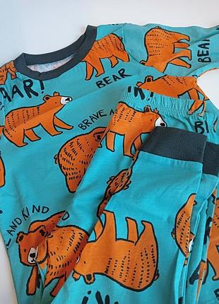 Пижама за 1шт george хлопок на мальчика р 5-6 110 116 мишка