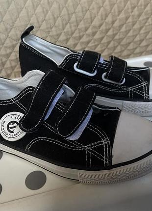 Дитячі кеди мокасини clibee на липучках розмір 32 змінка в школу