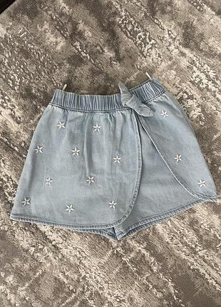 Джинсові шорти спідниця на дівчинку 8 років 128 см