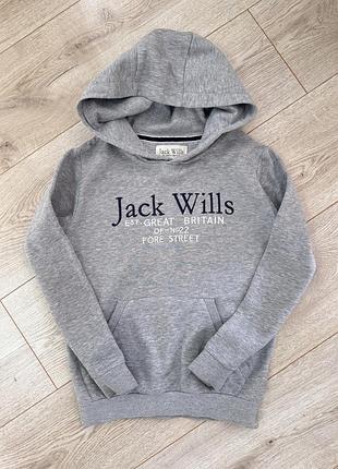 Підлітковий худі з капюшоном , спортивна кофта на хлопчика від бренду jack wills, оригінал, 7-8 років, 128-134 см